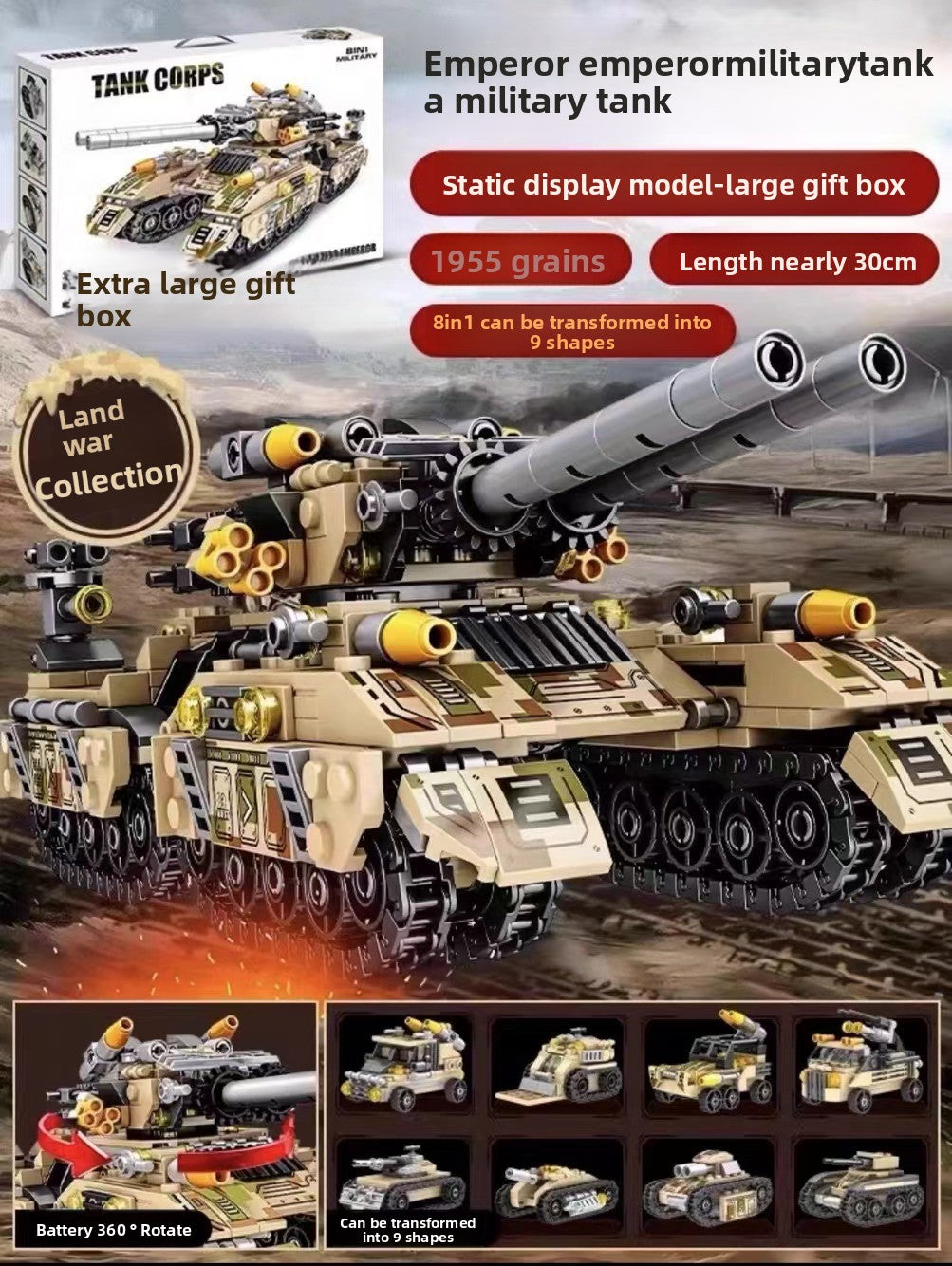 Military Tank Building Blocks Set