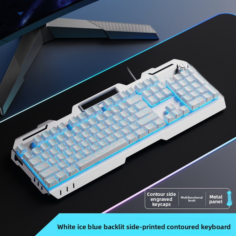 Professional-Grade Forerunner GX810 Wired Gaming Keyboard – 104-Key Full-Size Layout with Mechanical-Feel Tactile Feedback, Backlit Keys & Stable USB Connection