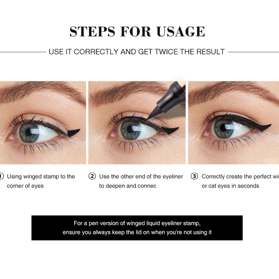 O.TWO.O Professional Waterproof Cat Eye Eyeliner – Long-Lasting Smudge-Proof Precision Winged Liquid Pen
