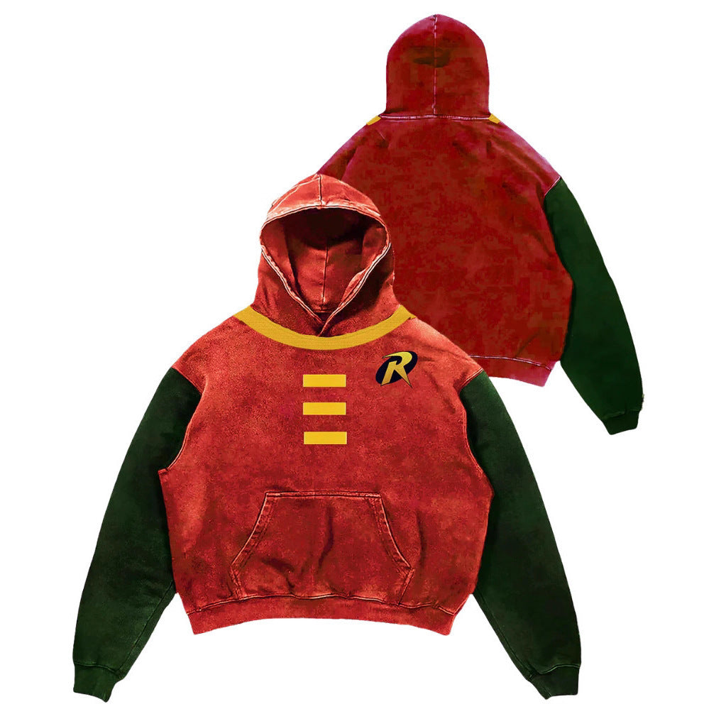 Hero Verse Men's Digital Print Hoodie | Relaxed Fit Streetwear Pullover