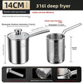 Stainless Steel Multi-Function Fryer Pot with Strainer
