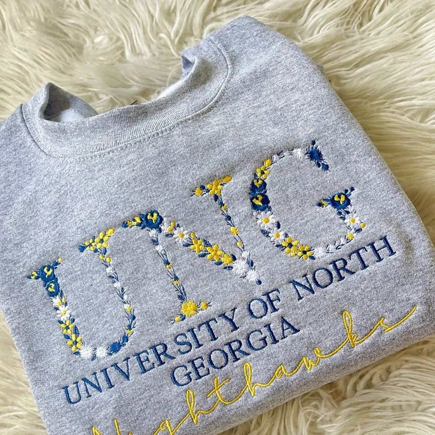 Floral Embroidered Cotton Sweatshirt
