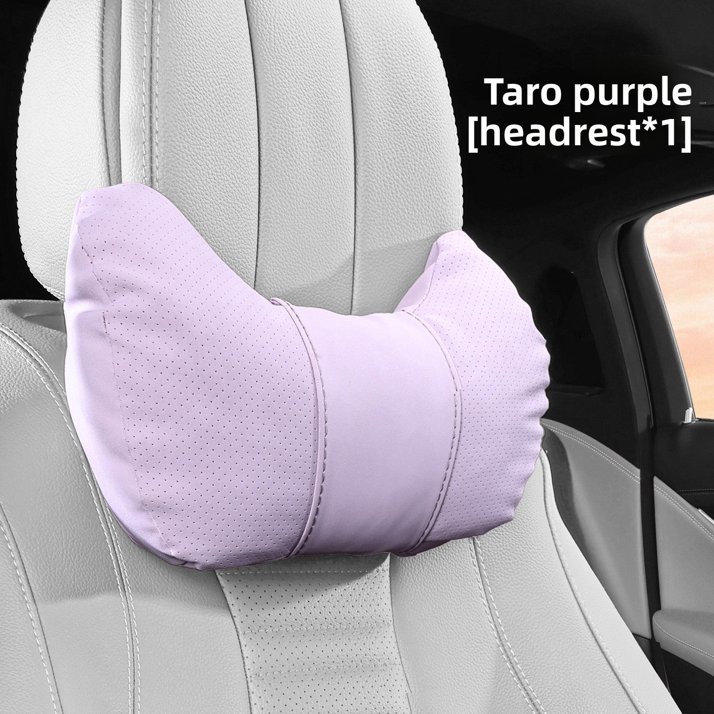 Car Headrest Neck Pillow and Lumbar Support Set