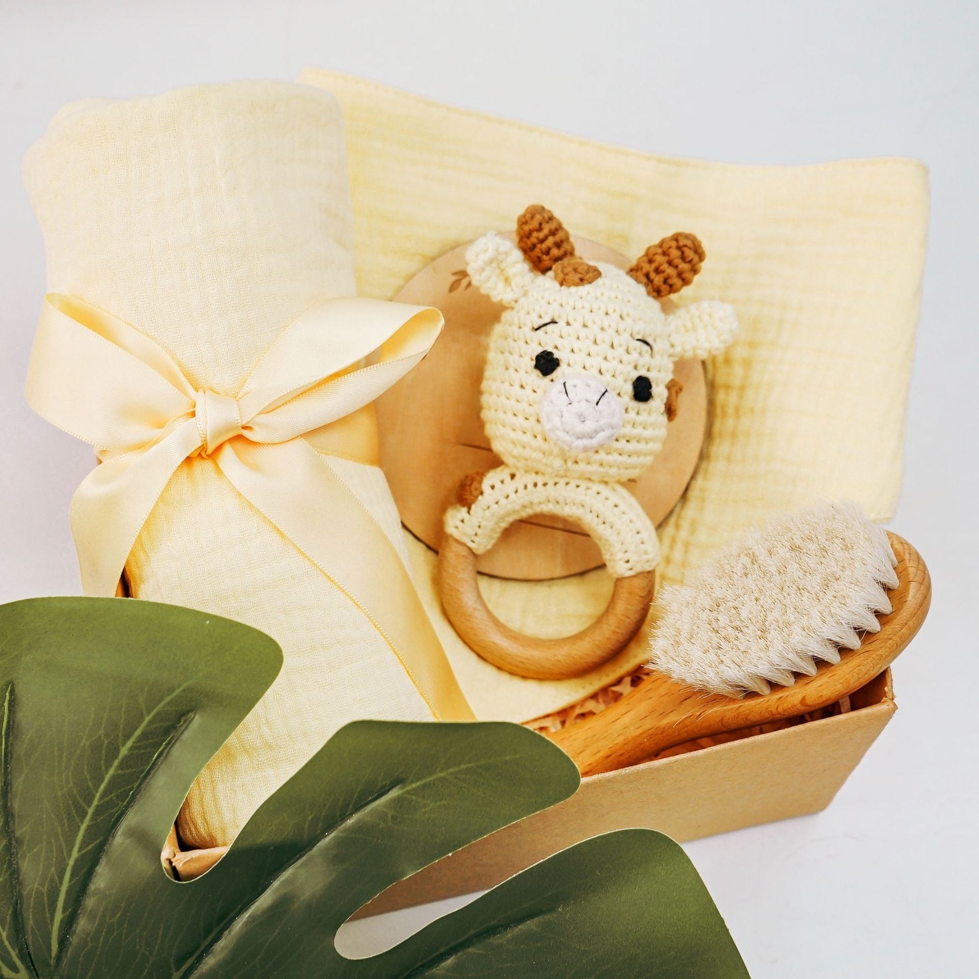 Pure Cotton Crochet Baby Rattle Toys Gift Set