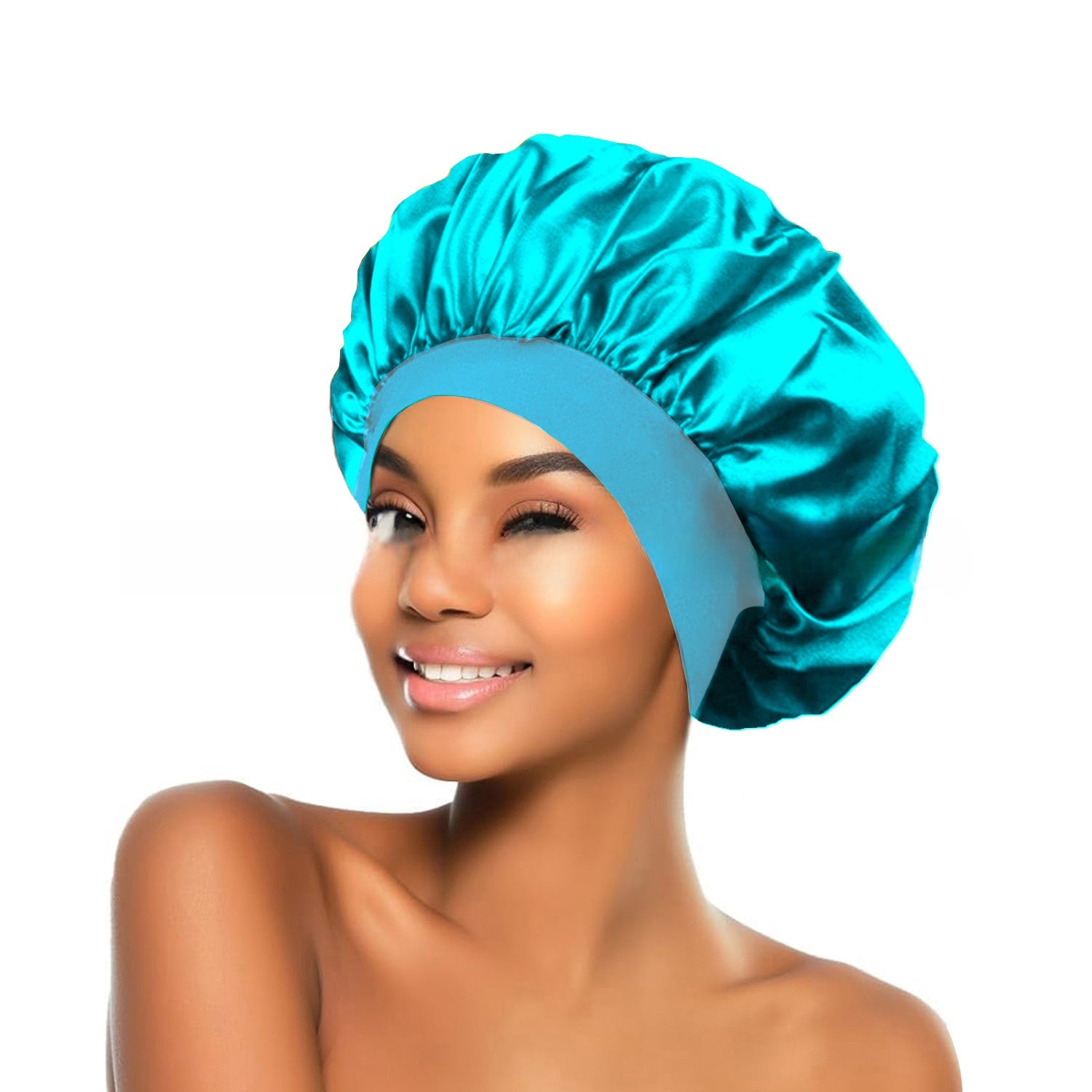 Wide Brim Stretchy Hair Care Cap