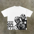 Gothic Graphic Print Men's T-Shirt Y2K Streetwear Short Sleeve