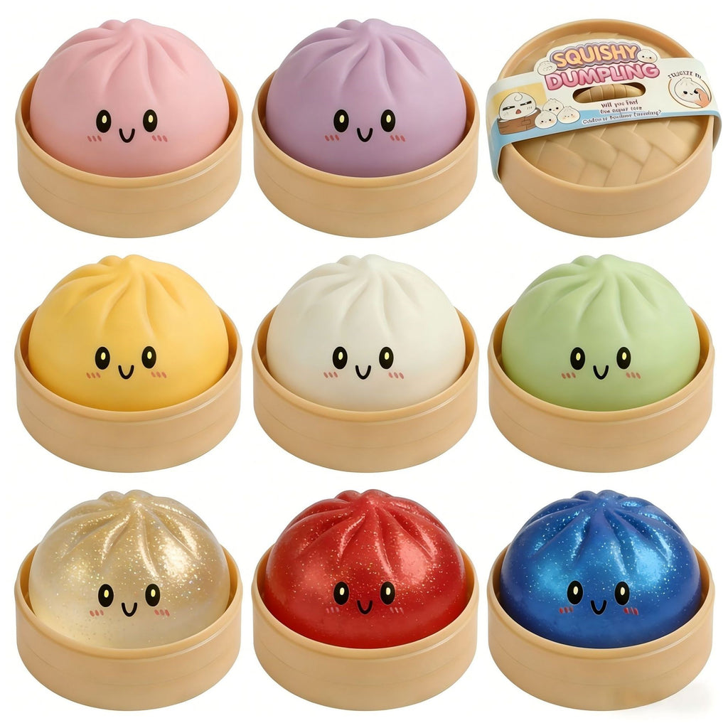 Premium Slow-Rebound Silicone Decompression Toy – Ergonomic Sensory Stress-Relief Bun with Metallic Finishes