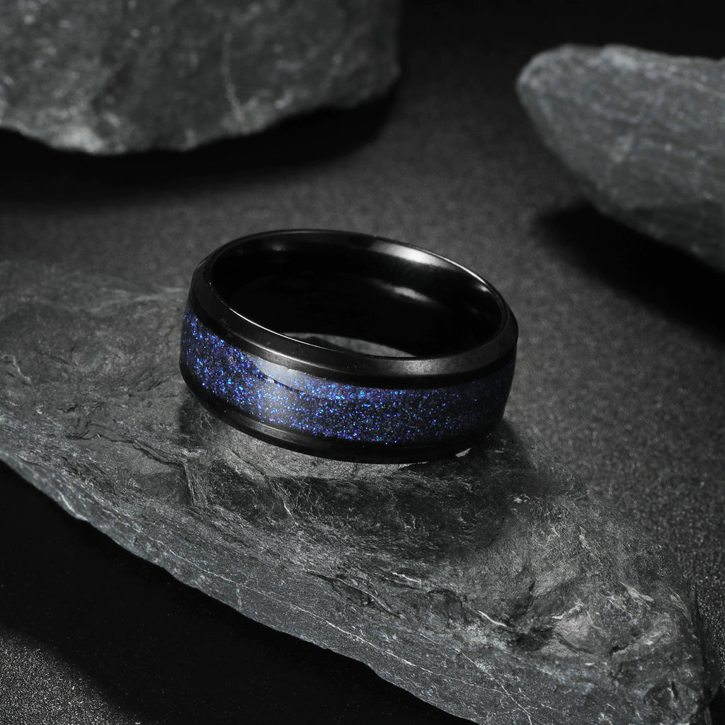 Stainless Steel Blue Star Ring