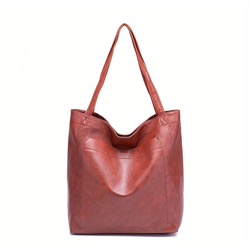 Womens Retro Leather Tote Bag