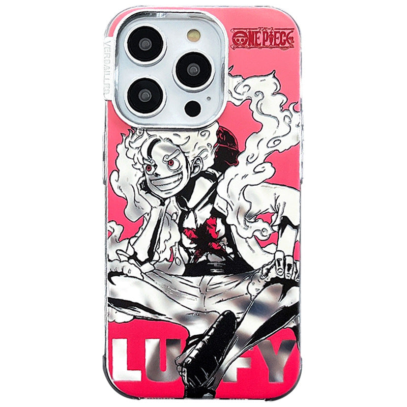 Anime Luffy Zoro Design Electroplated iPhone Case