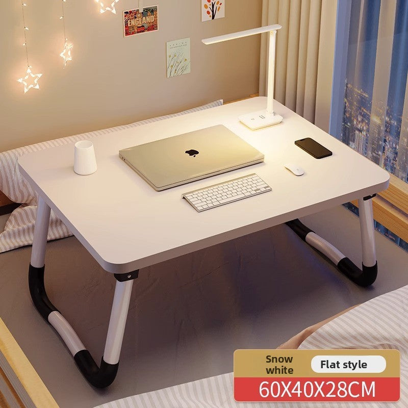 Foldable Bed Table with Storage Options