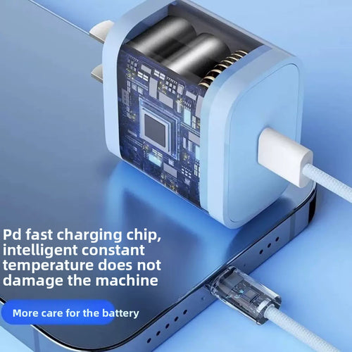 20W/30W/45W PD Fast Charger with Tangle-Resistant Braided Cable – Universal USB-C Charging for iPhone Models