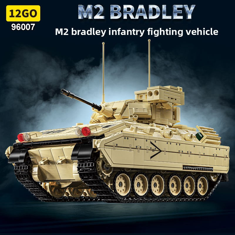 Military Building Blocks M2 Bradley Armored Vehicle Model