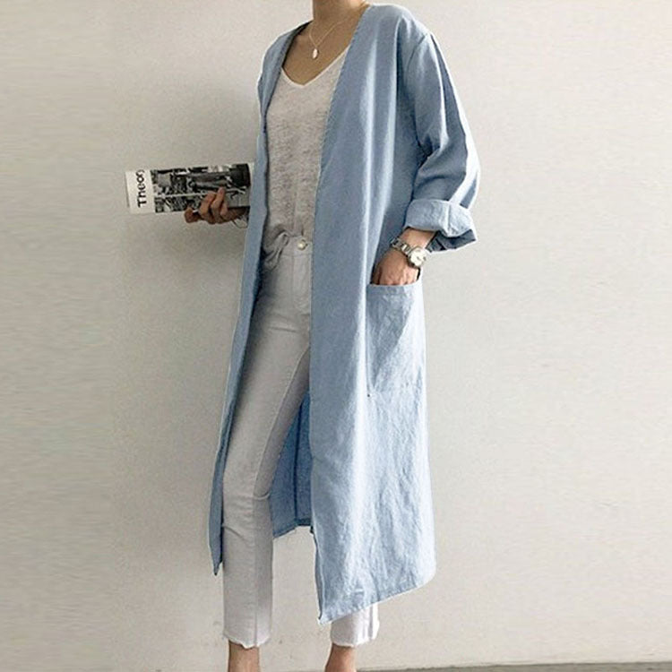 Women's V-Neck Trench Coat