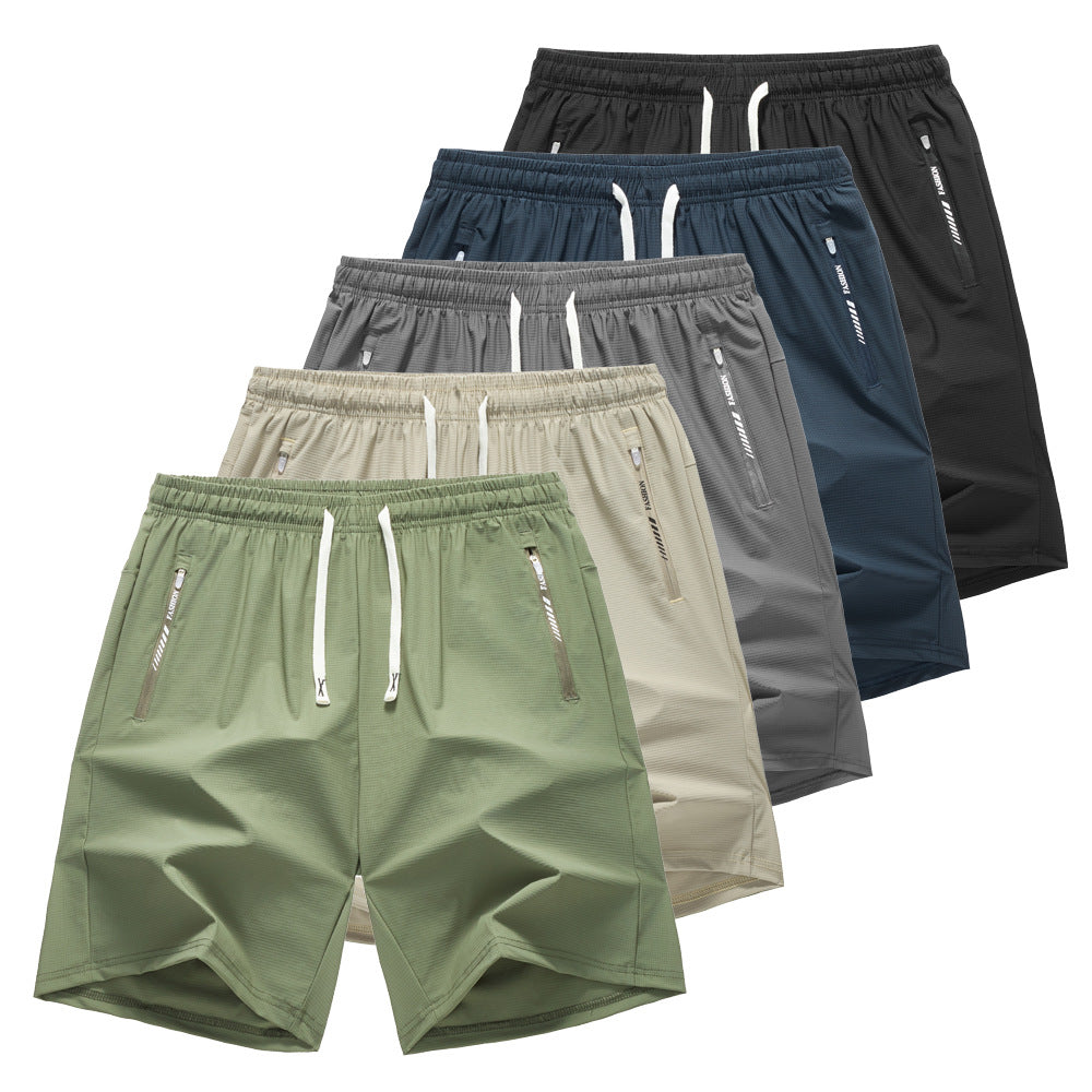 Mens Quick Dry Elastic Waist Sport Shorts