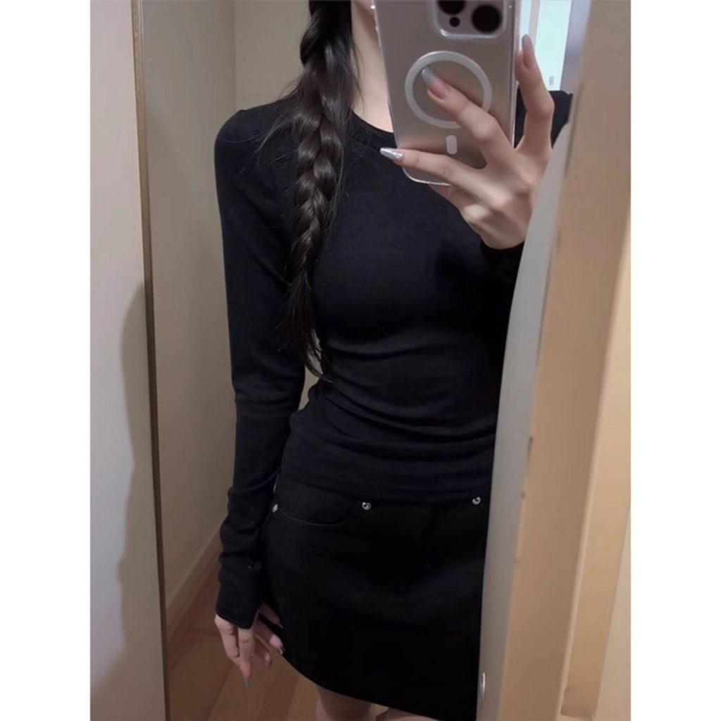 Womens Long Sleeve Round Neck T-Shirt