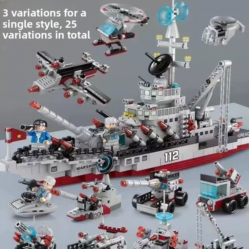 Military Aircraft Carrier Building Blocks Set