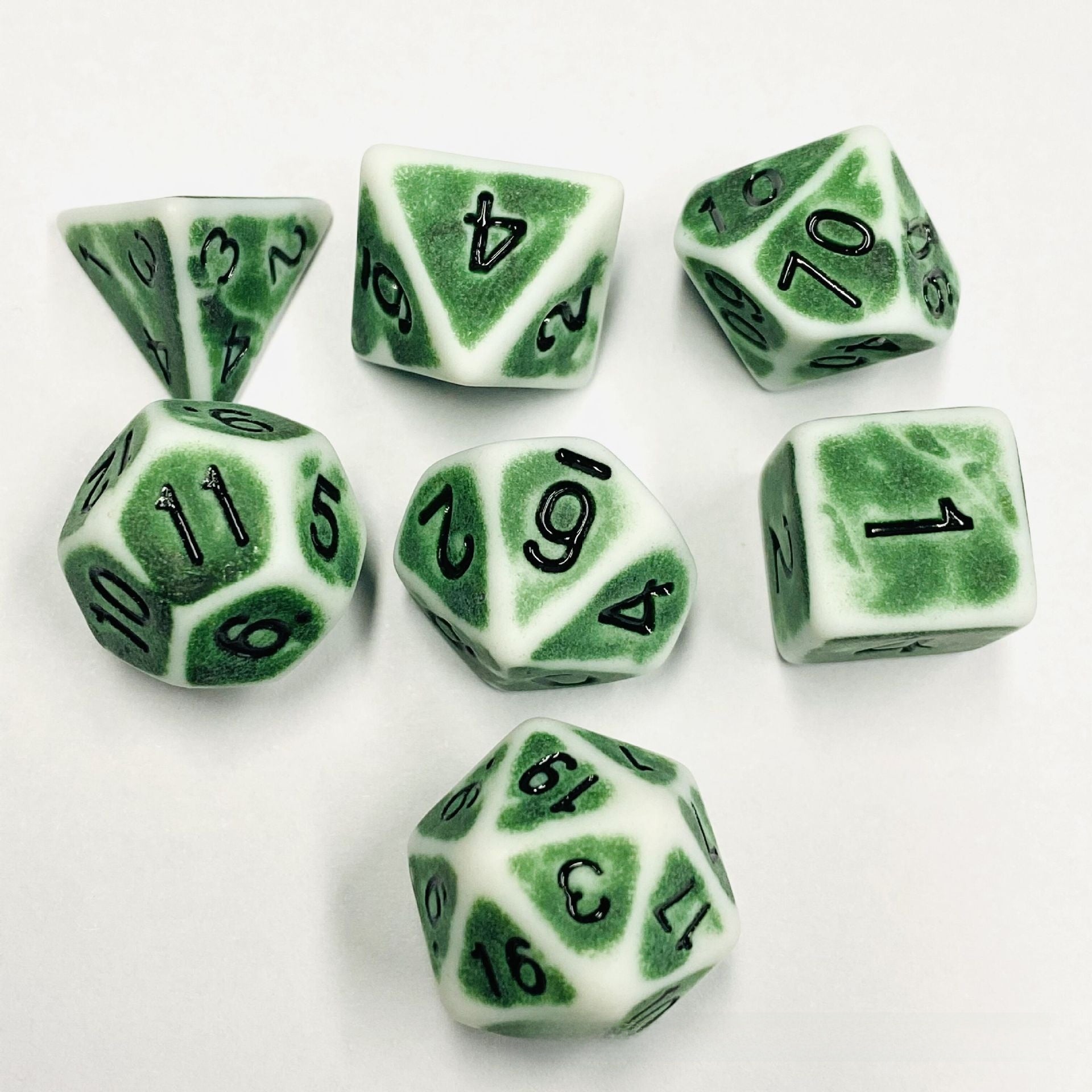Retro Colorful Polyhedral Dice Set