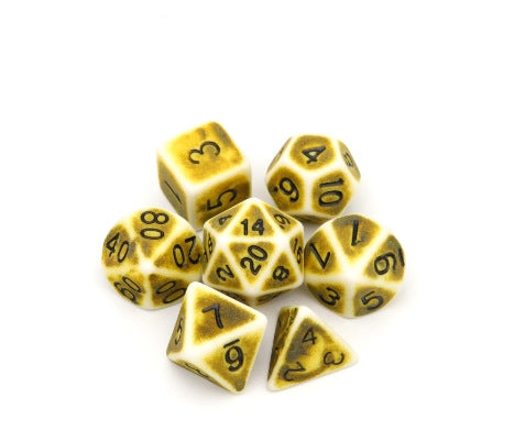 Retro Colorful Polyhedral Dice Set