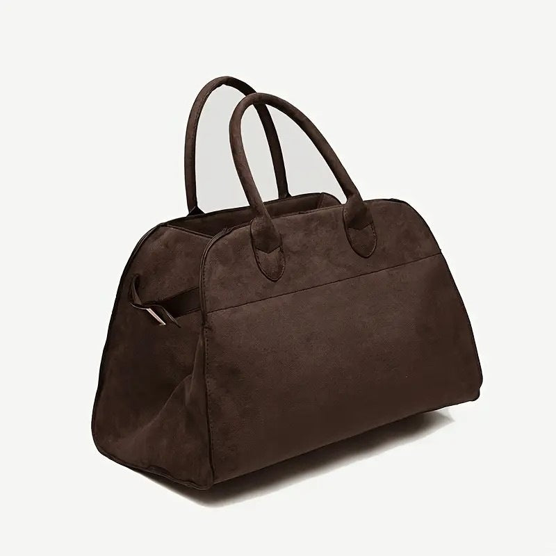 Sienna Minimalist Plush Commuter Tote Structured Vintage Shoulder Bag