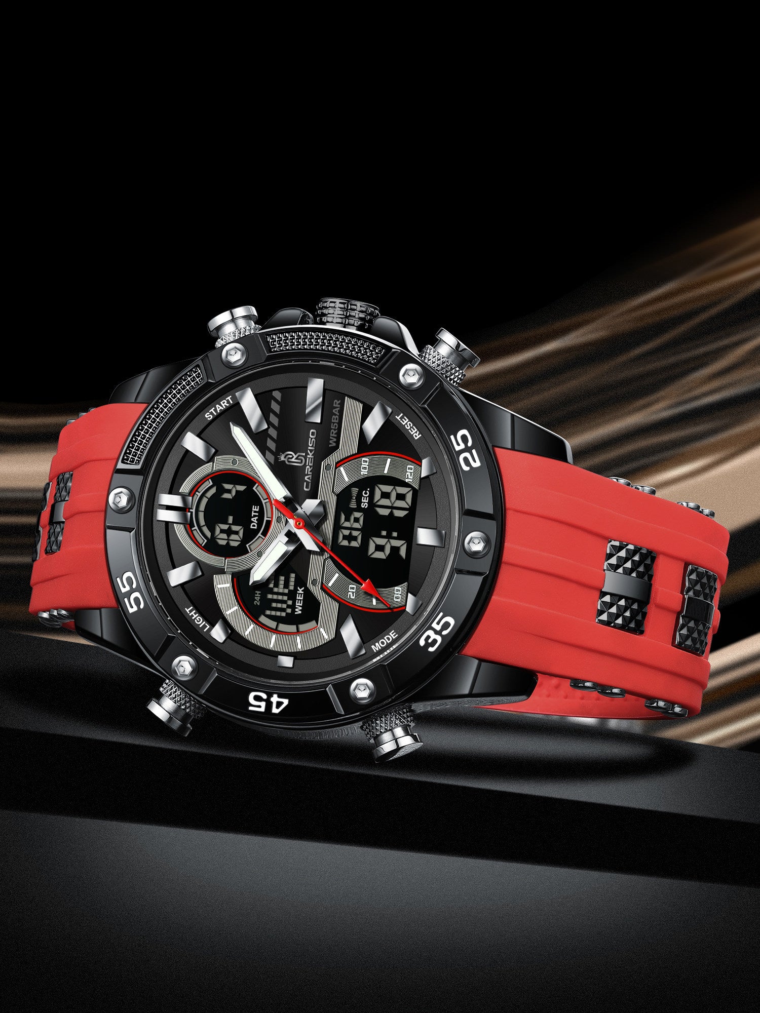 Mens Dual Display Electronic Watch
