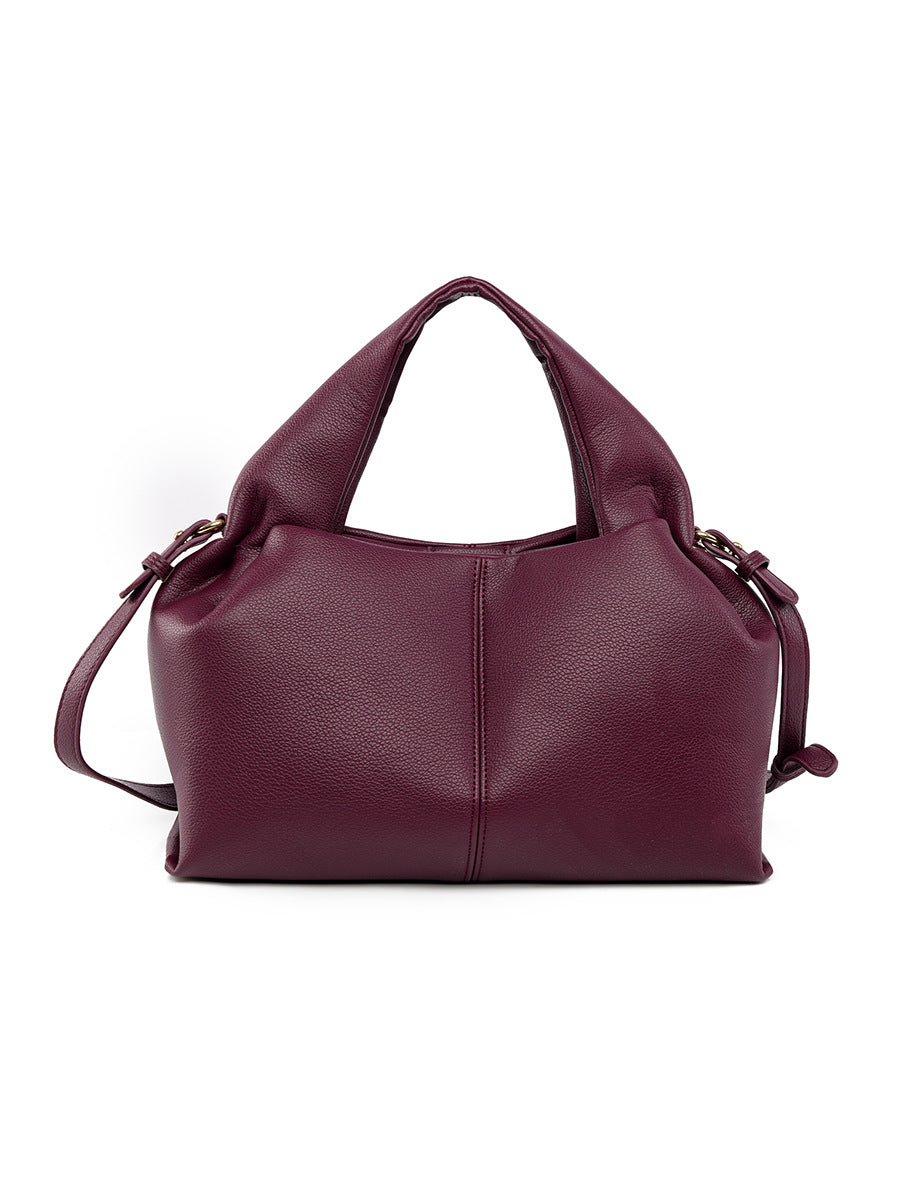 Slouchy PU Leather Cloud Shoulder Bag Large Capacity Minimalist Hobo Purse