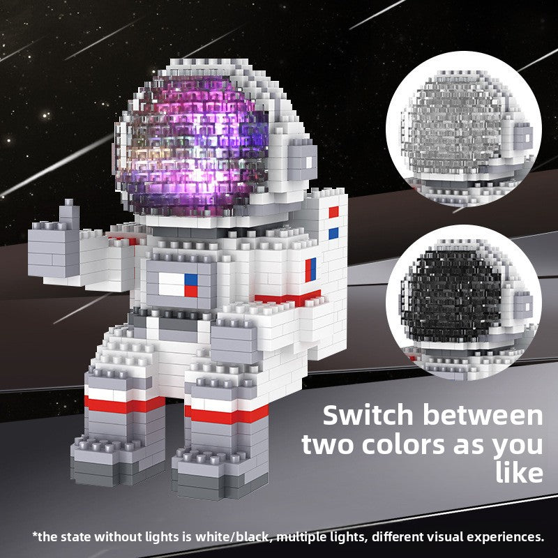 Astronaut Theme Glow Micro-Particle Building Blocks