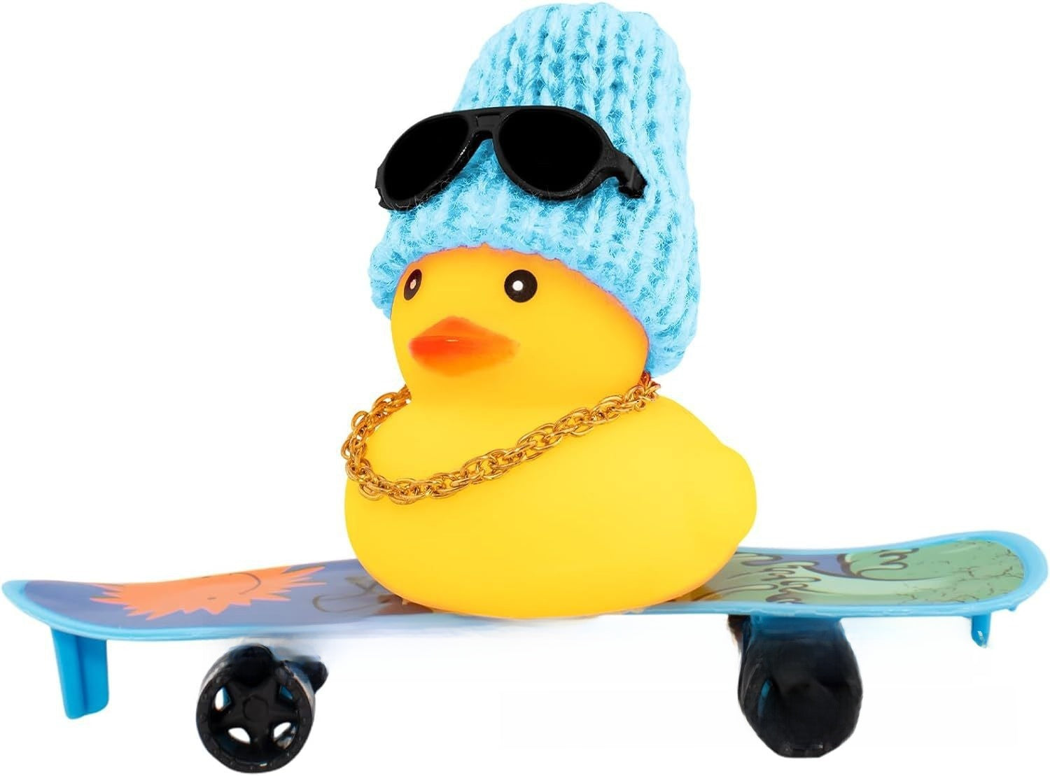 Cool skateboard rubber duck children's water play ducklings