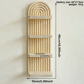 Arched Solid Wood Wall Flower Pot Storage Rack