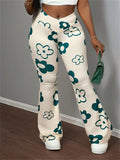 Women's Printed Casual Trousers with Stretch Fit