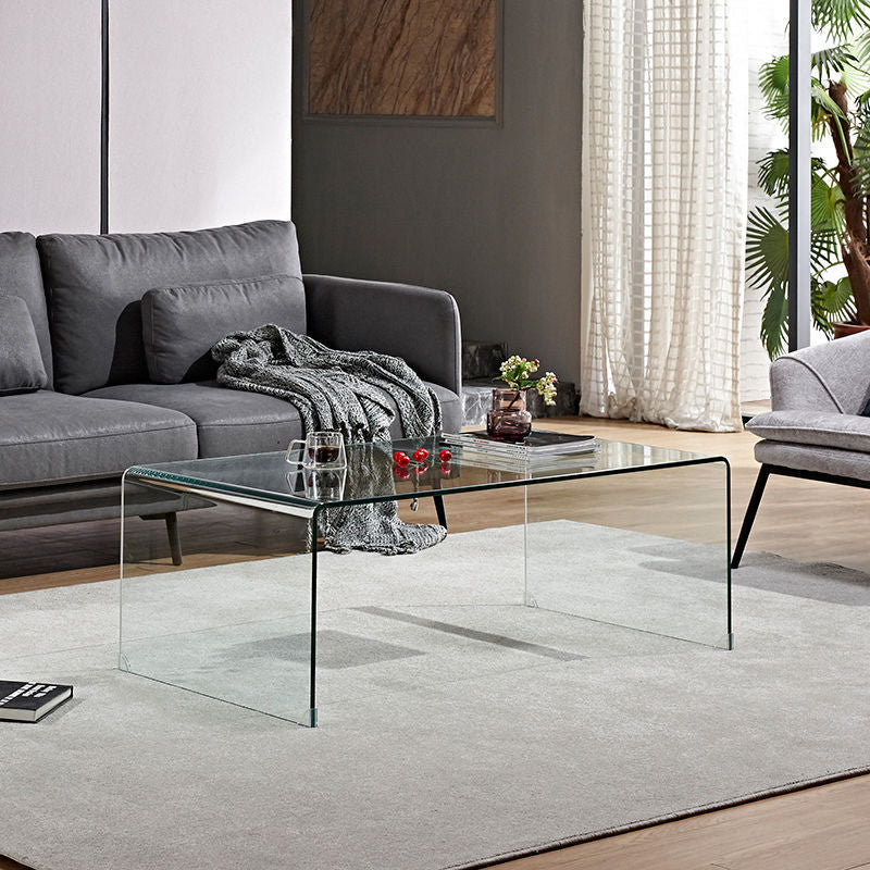 rectangular glass coffee table