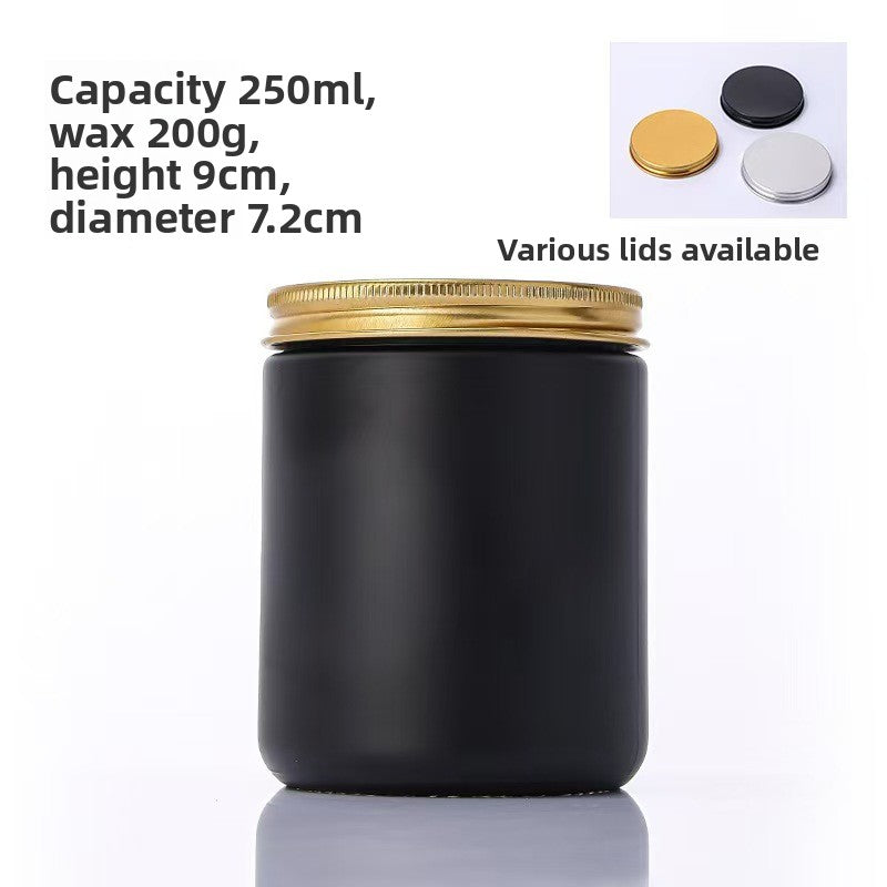 Multi-Color Glass Candle Containers – Elegant Home Decor Jars with Gold/Silver/Black Lids