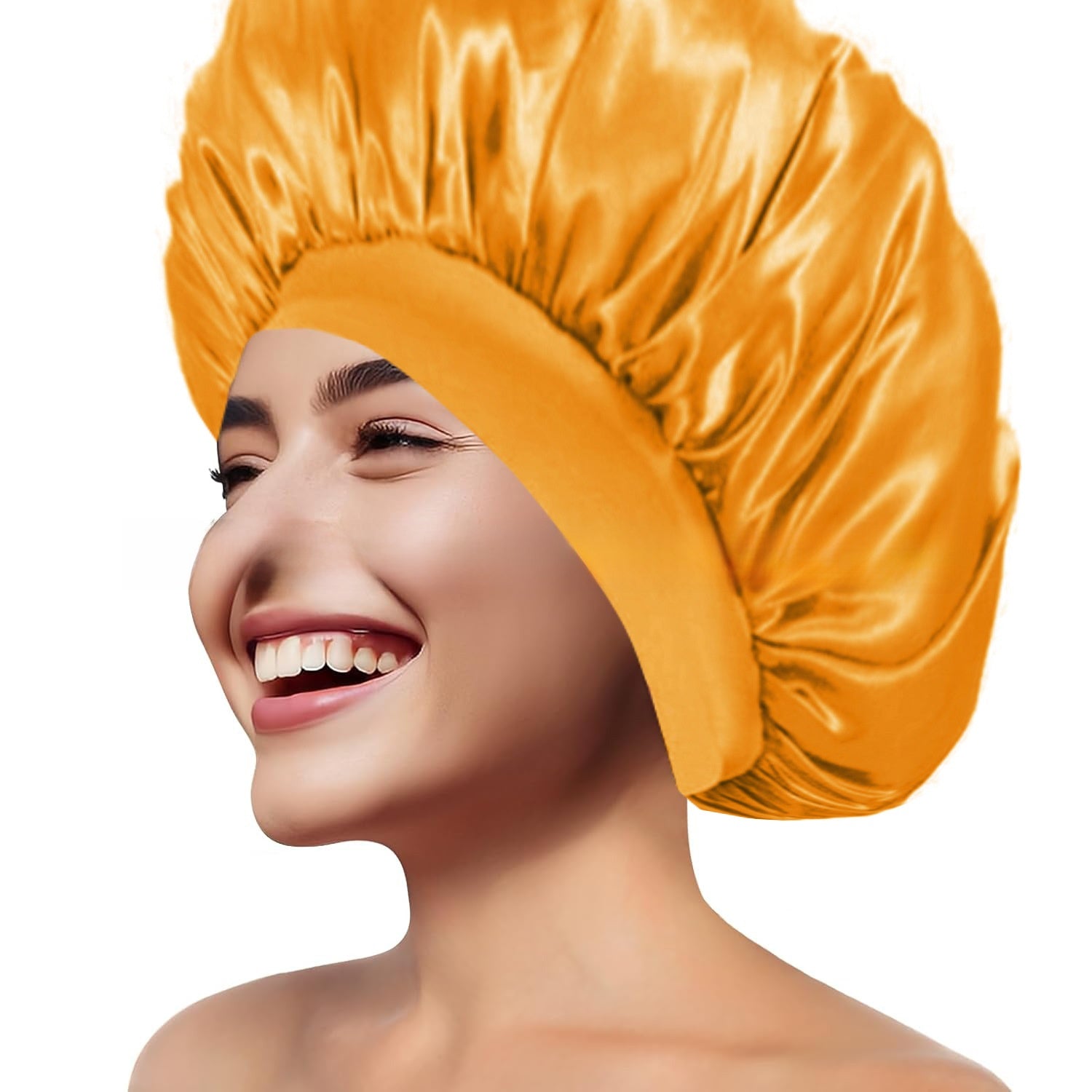 Wide Brim Stretchy Hair Care Cap