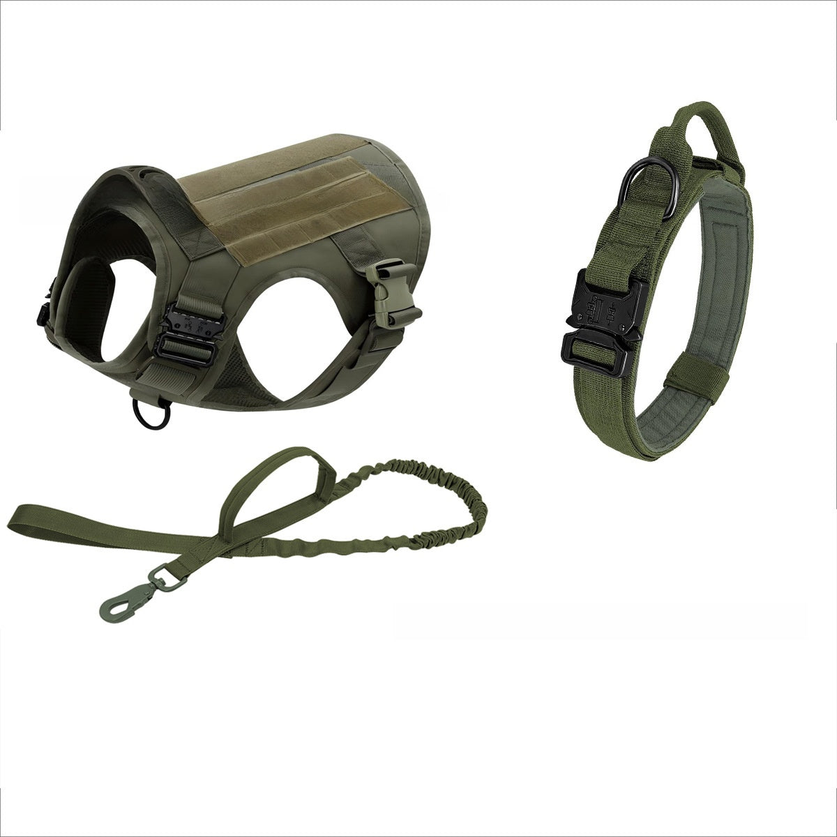 Tactical Dog Vest with Leash and Collar Set