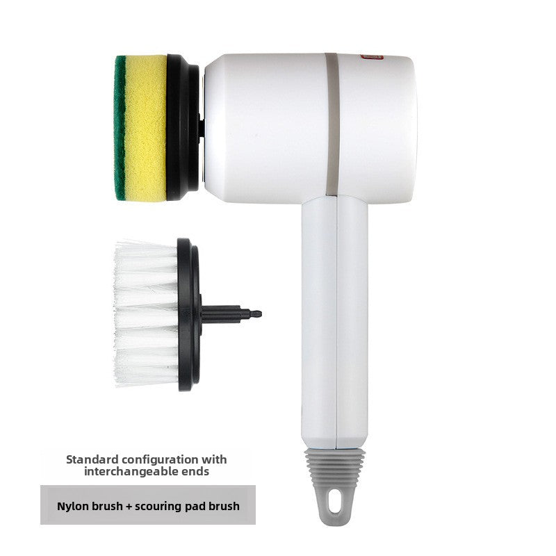 Electric Household Cleaning Brush with Replaceable Heads