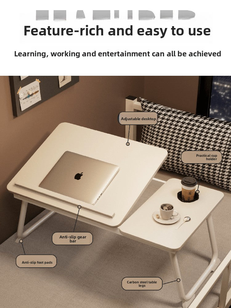 Adjustable Bed Table with Foldable Design