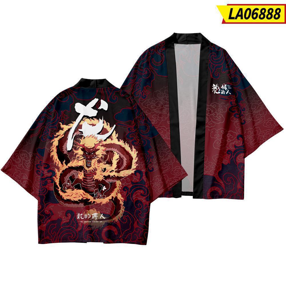 Vintage Dragon Kimono Cloak Cardigan