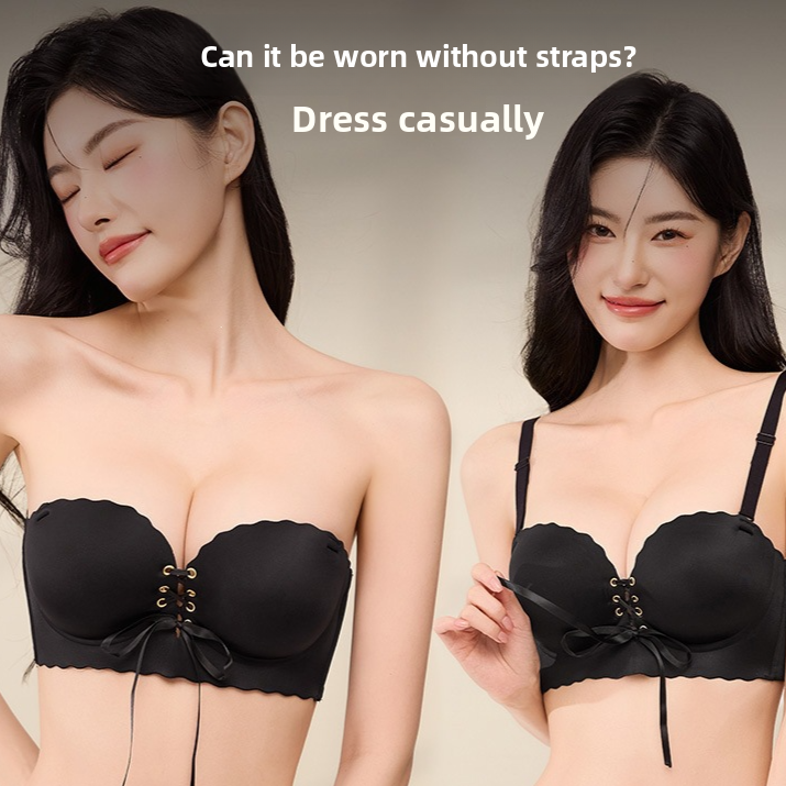 Luxury Contour Pull-String Lifting Bra – 3/4 Cup Satin & Cotton Ergonomic Shaping Intimate with Detachable Straps