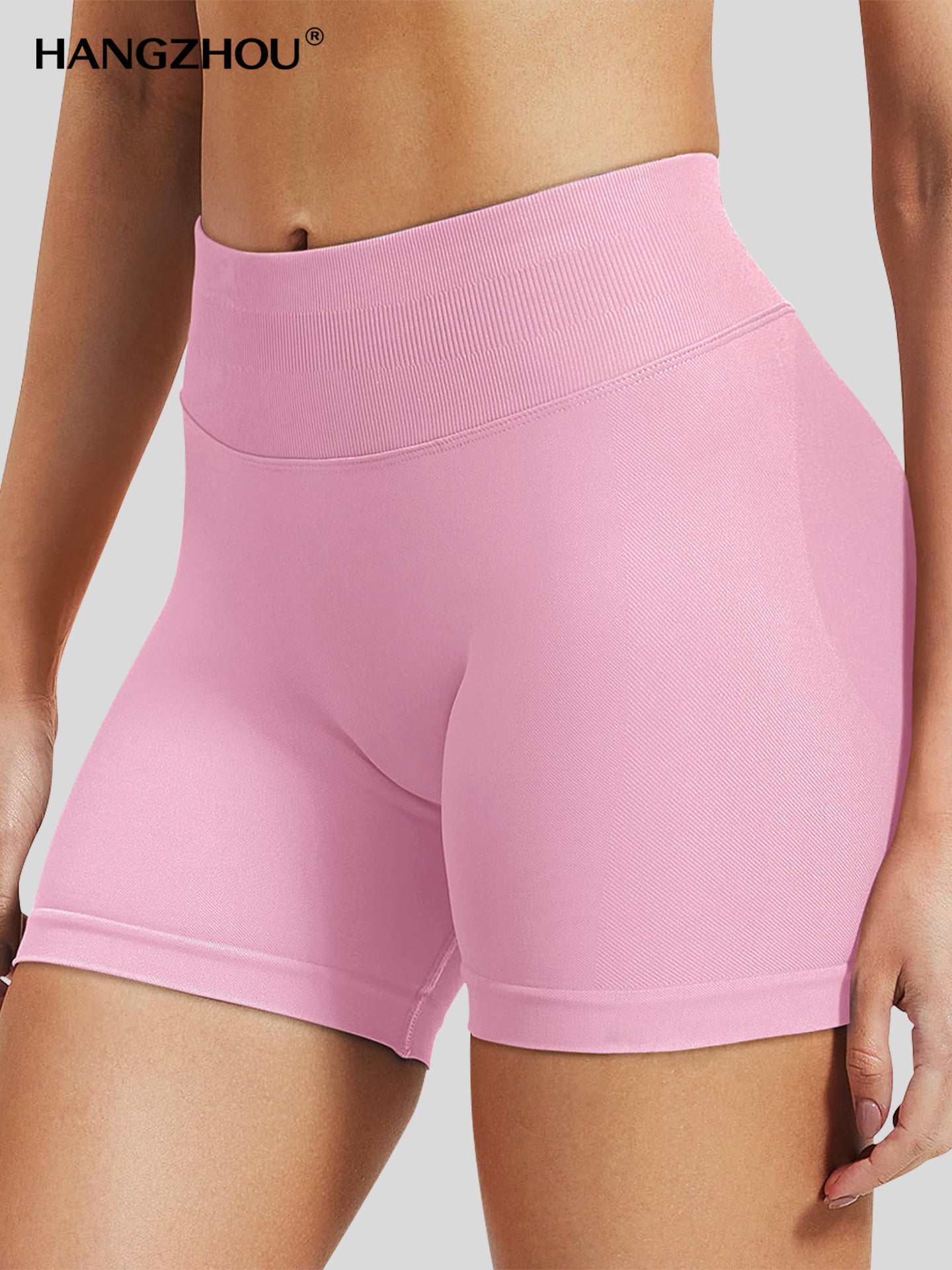 Womens High-Waisted Seamless Yoga Shorts