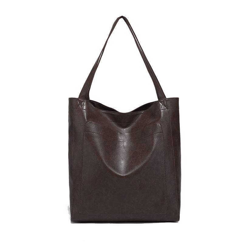 Womens Retro Leather Tote Bag
