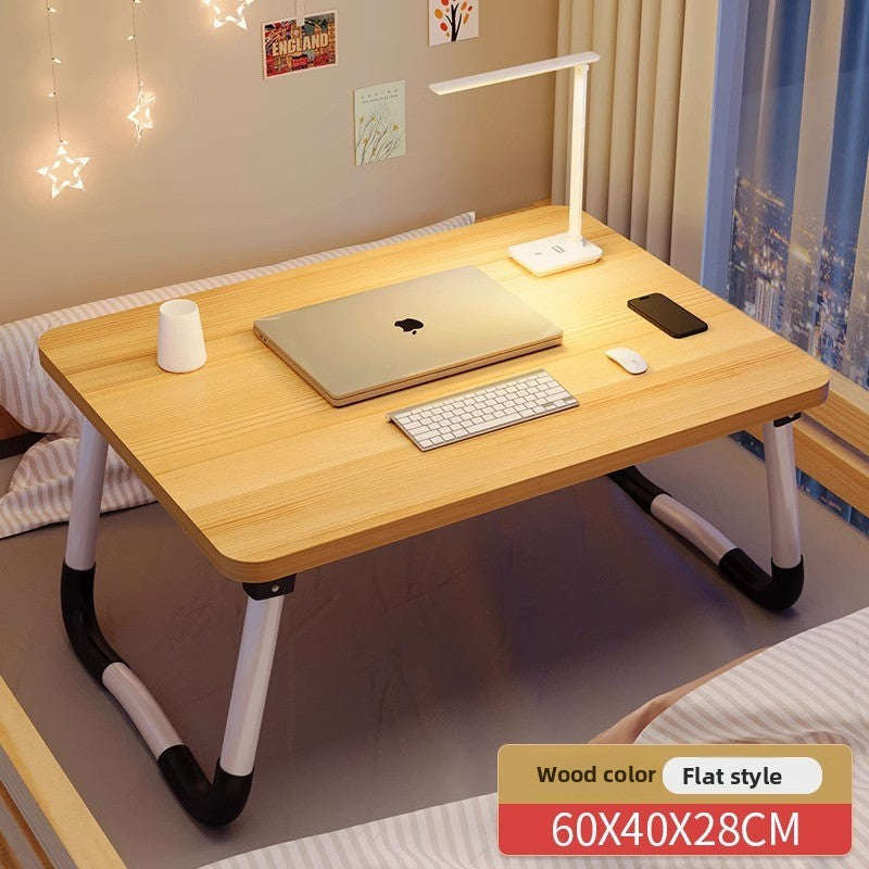 Foldable Bed Table with Storage Options