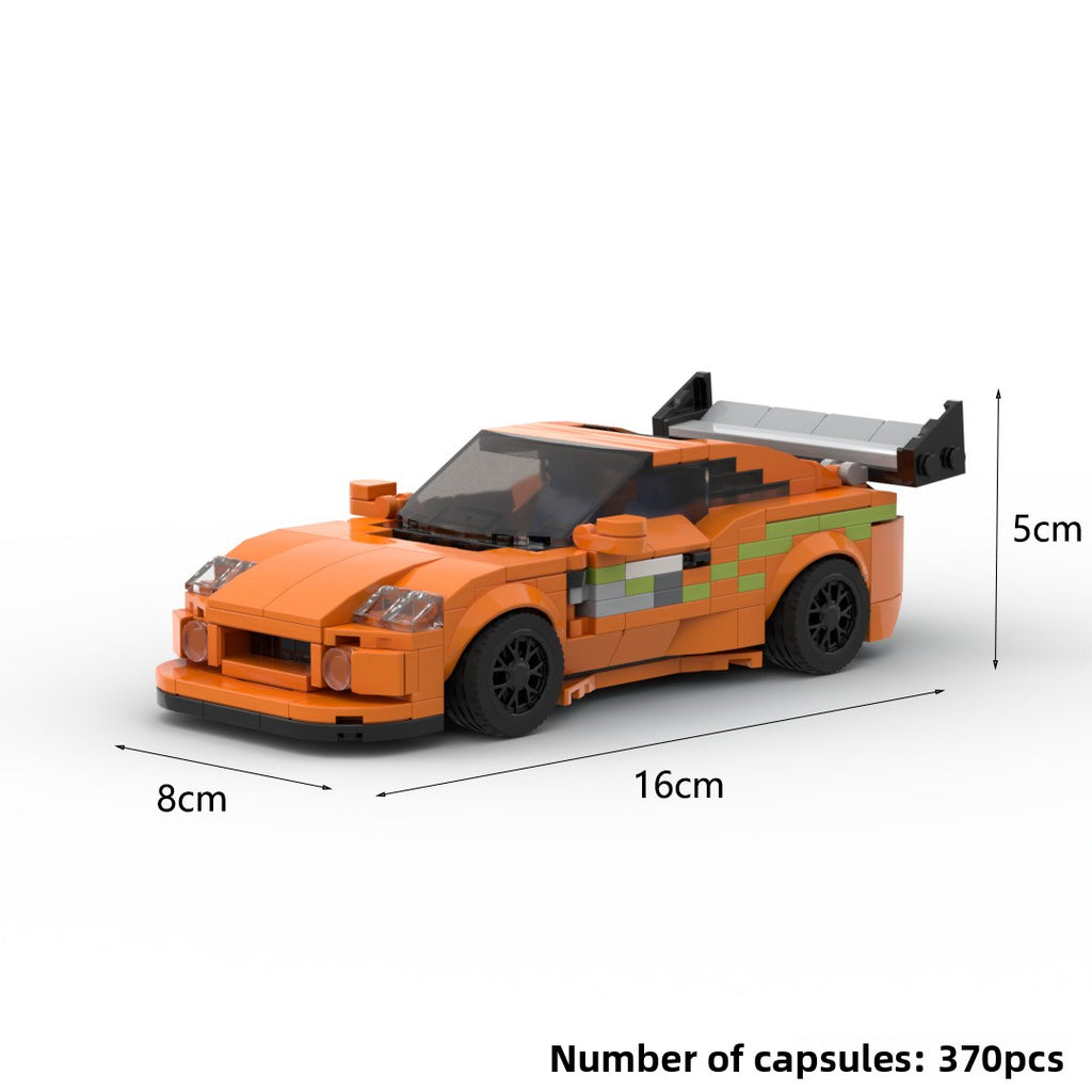 Fast and Furious supra MK4 Racing Car Building Blocks Retro JDM Sports car Model kit