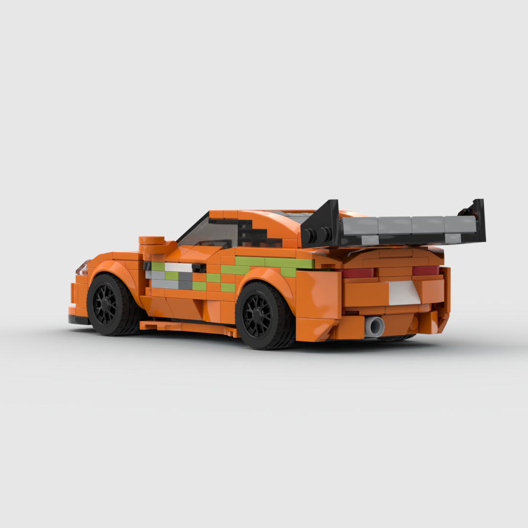 Fast and Furious supra MK4 Racing Car Building Blocks Retro JDM Sports car Model kit