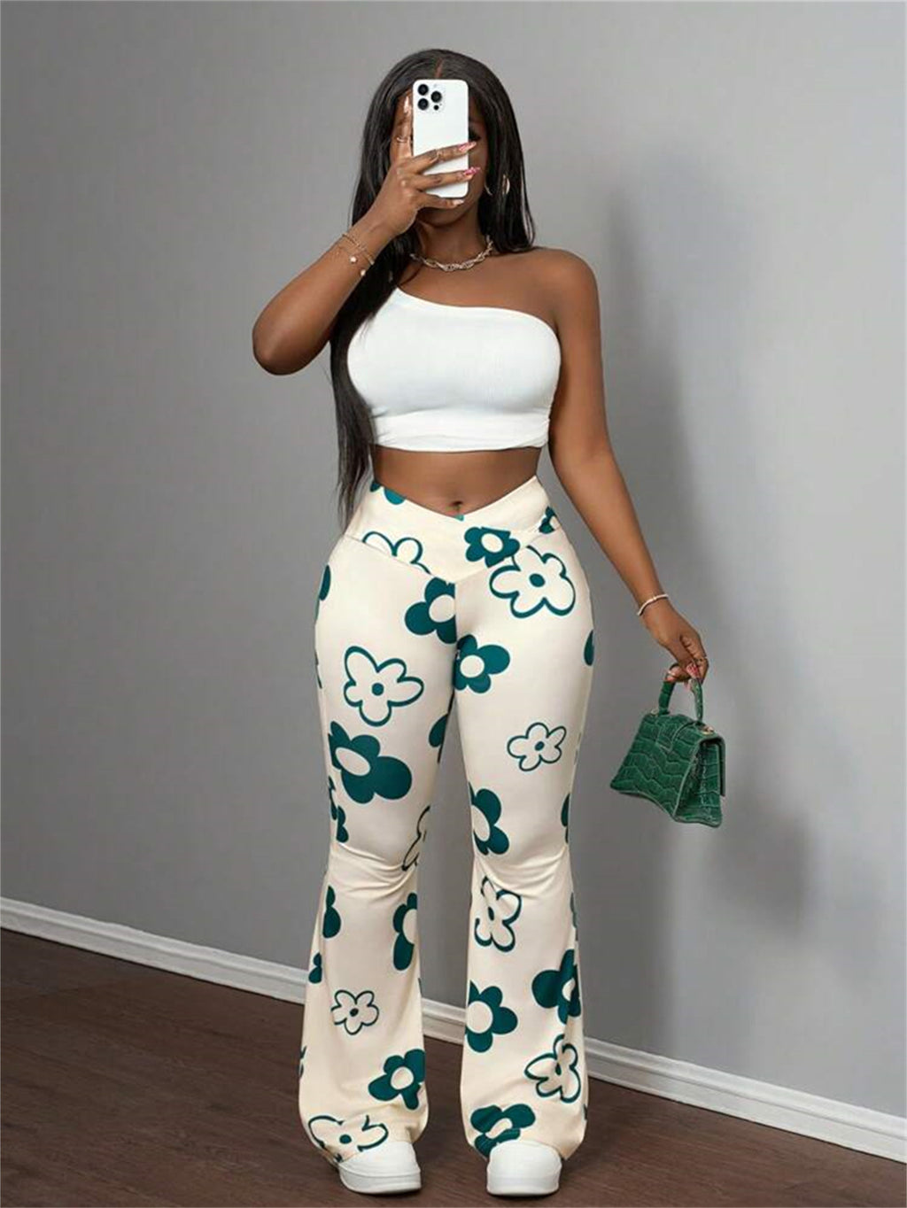 Women's Printed Casual Trousers with Stretch Fit