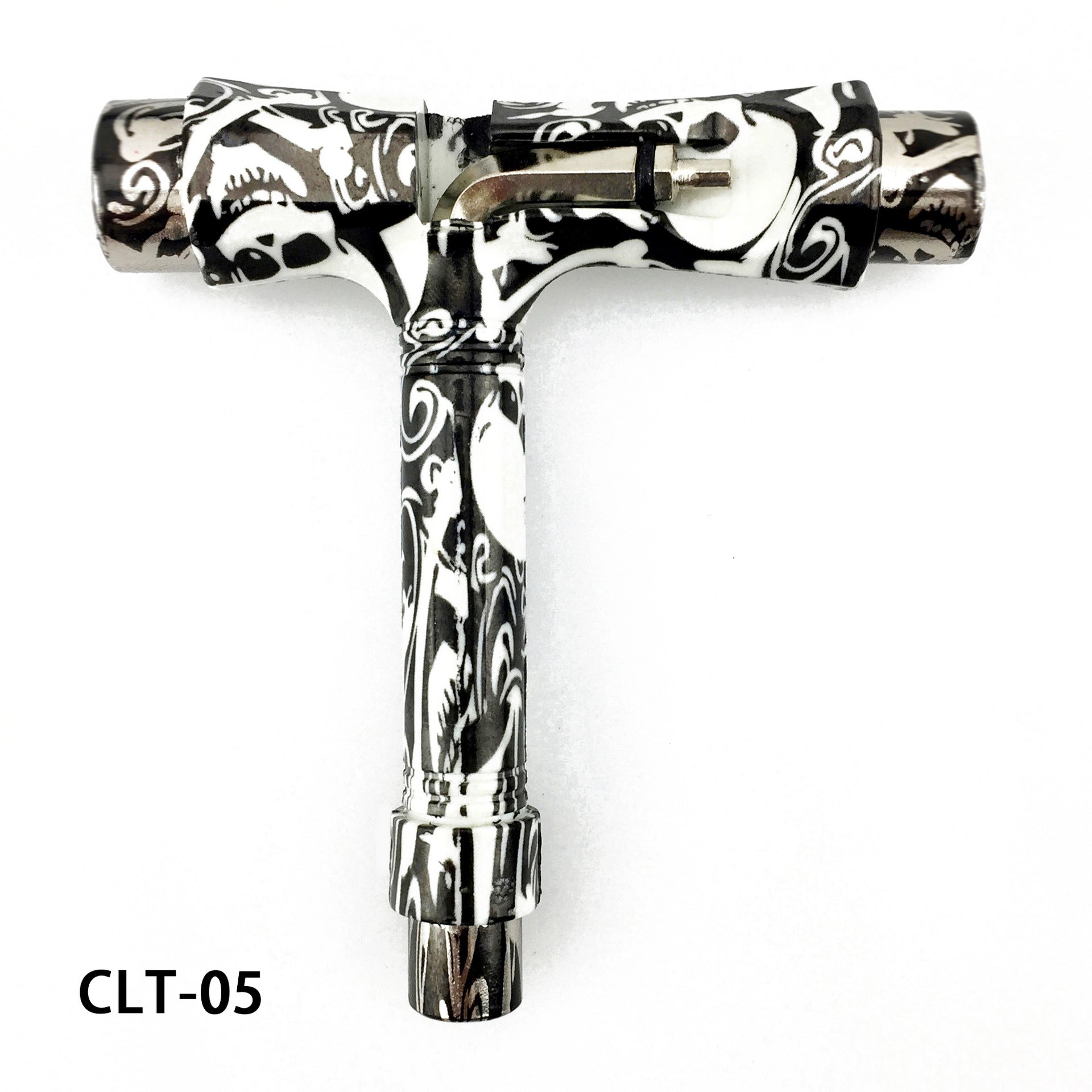 Multi-functional skateboard T-shaped tool