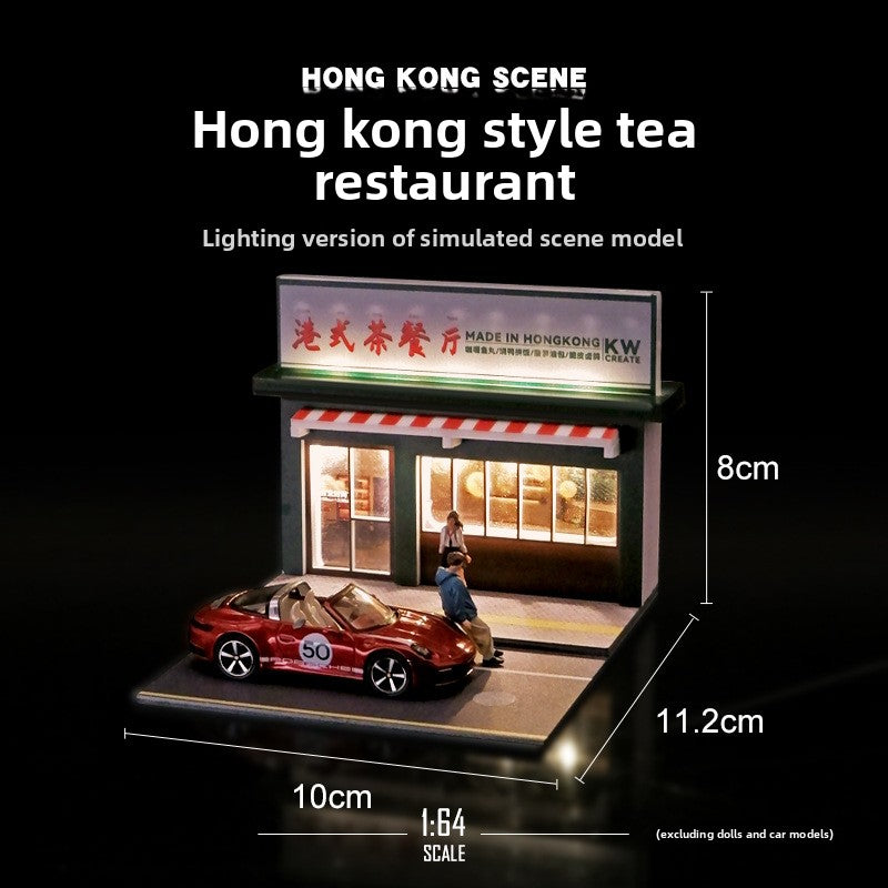 Premium 1:64 Scale Lights-Up Miniature Street Scene Diorama