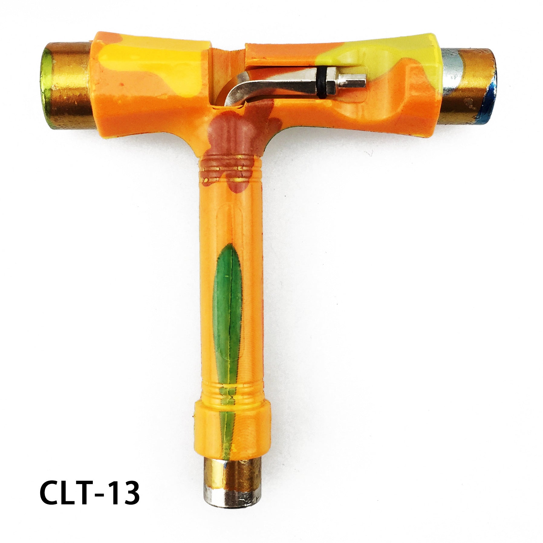 Multi-functional skateboard T-shaped tool