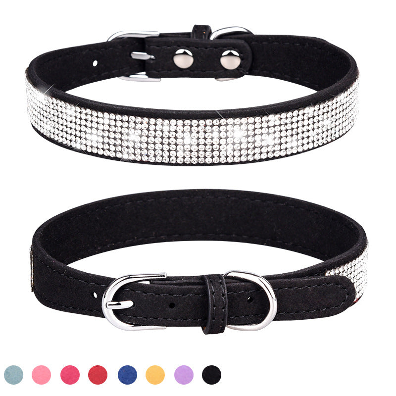 Shiny Rhinestone Adjustable Pet Collar