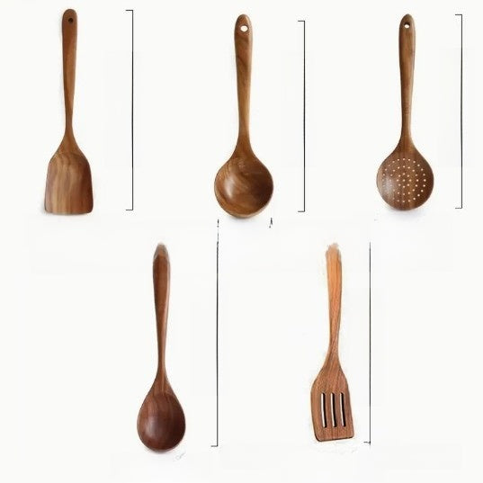 Acacia Wood 9-Piece Kitchen Utensil Set