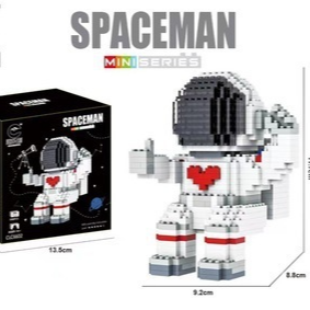 Astronaut Theme Glow Micro-Particle Building Blocks